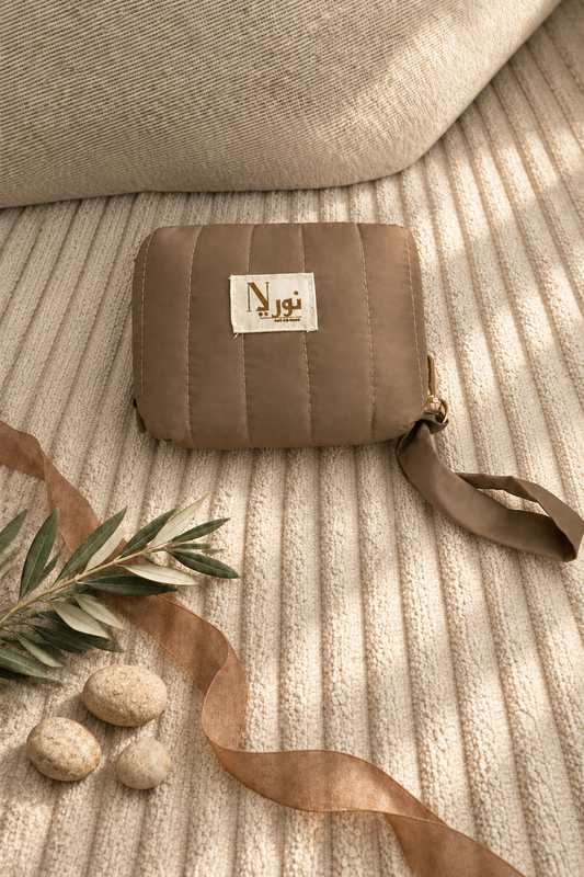 Centered Nuri pouch lifestyle concept
